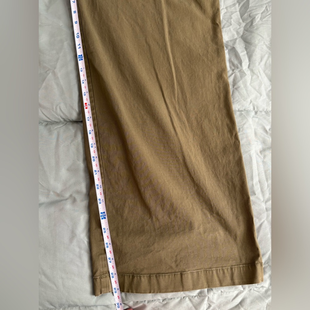 Gap Pleated Wide Leg Army Green Trousers Size 14 - Picture 3 of 6
